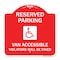 Signmission Reserved Parking Van Accessible Violators Will Be Fined With Graphic, Red & White, RW-1818-23000 A-DES-RW-1818-23000 - alternate 1